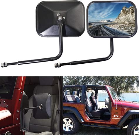 Amazon.com: Doors Off Mirrors 4x4 Doorless Mirrors for Jeep Wrangler ...