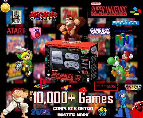 Super Nintendo SNES Classic Retro Gaming Console 10,000 Games - 30 ...