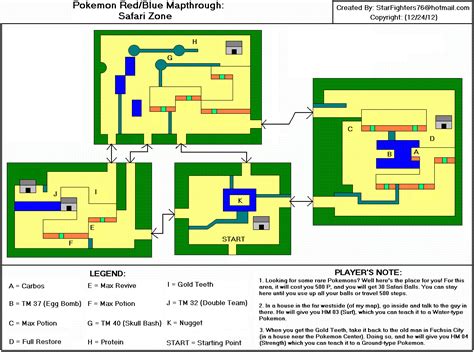 Pokemon Blue Version Safari Zone Map Map for Game Boy by StarFighters76 ...