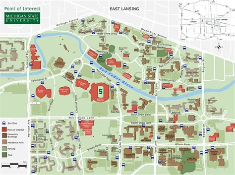 Michigan State University Campus Map Printable