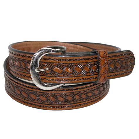 New CTM Men's Leather 1 3/8 Inch Western Belt with Removable Buckle | eBay