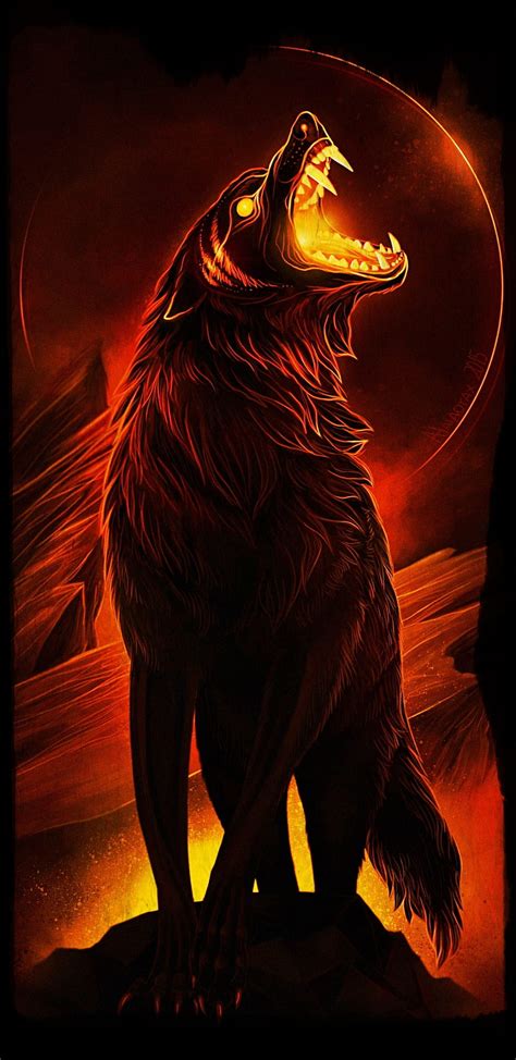 Fire Wolf Wallpaper