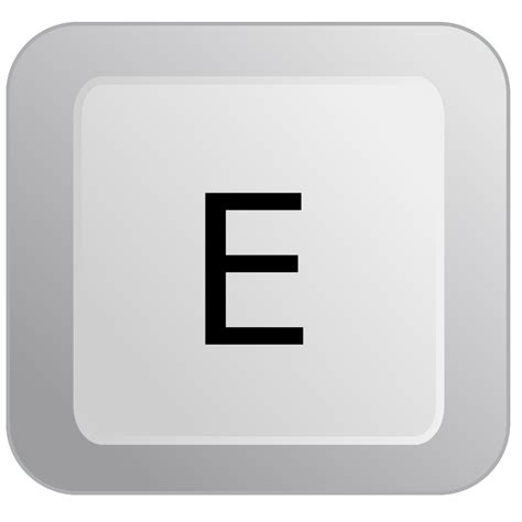 E Keyboard Button PNG, SVG Clip art for Web - Download Clip Art, PNG ...