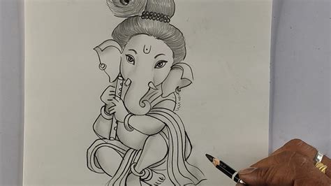 Vinayagar Drawing Video | Cute Baby Ganesha Drawing Challenge | Live ...