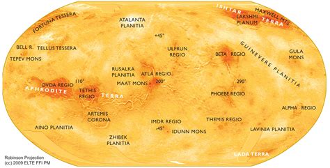 Small-scale Robinson map of Venus (2009) – Digital Museum of Planetary ...