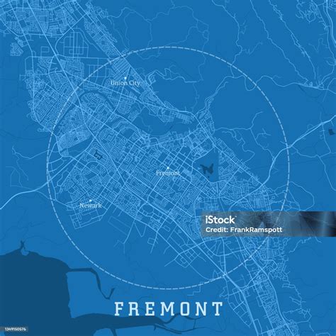 Fremont Ca City Vector Road Map Blue Text Stock Illustration - Download ...