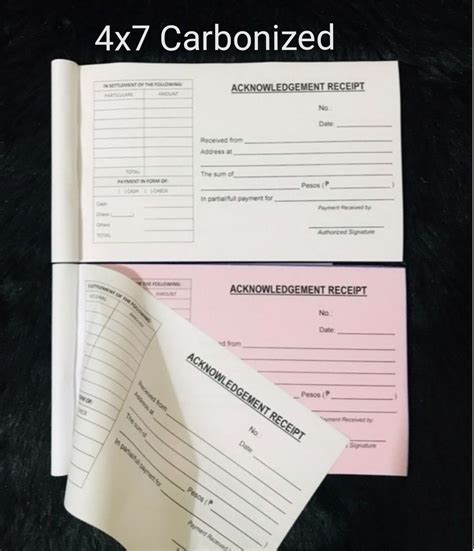 10 PADS ACKNOWLEDGEMENT RECEIPT, PROVISIONAL RECEIPT, COLLECTION ...