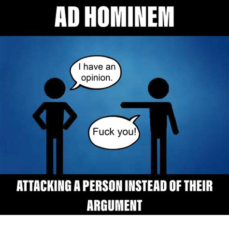 Avoiding Ad hominem attacks is, in fact, a foundational element of ...