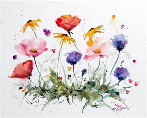 WILDFLOWERS Watercolor Floral Print by Dean Crouser - Etsy | Floral ...