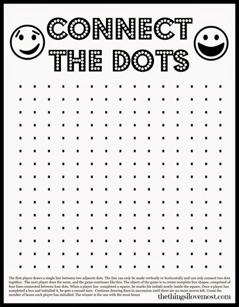 Printable Dot Game - Printable Word Searches