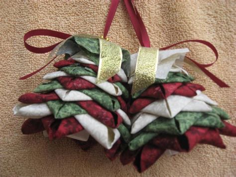 No- Sew Folded-Fabric, Tree Ornament Pattern | Craftsy Quilted ...