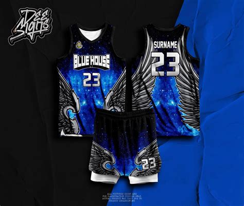 BLUE HOUSE 01 BASKETBALL JERSEY FREE CUSTOMIZE OF NAME AND NUMBER ONLY ...