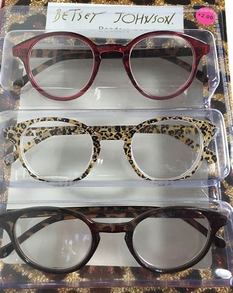 Betsey Johnson 3 PAIRS Reading Glasses Leopard Readers +1.50 - Walmart.com