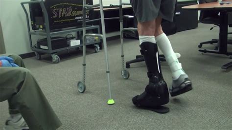 CROW Boot vs. shark-o + CLAW patient ambulation - YouTube