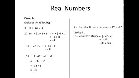 Addition & Subtraction of Real Numbers (Integers) Examples - YouTube