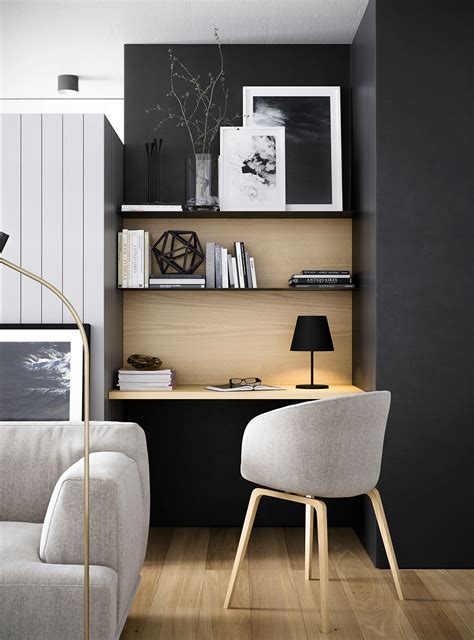 Minimalist Small Home Office Layout - If you like the look of a simple ...