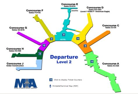 Domestic Terminal Mia Airport Map