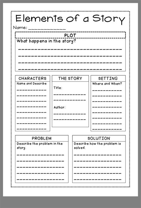 Story Elements Reading Comprehension Worksheets – Kidsworksheetfun