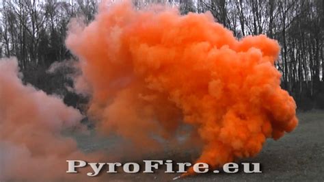 Tactical orange smoke bomb by PyroFire.eu - YouTube