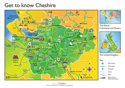 Cheshire map schools, geography, cheshire KS1, KS2, | Creativo - Wirral ...