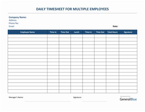 Daily Timesheet Template: How To Make Sure You're Working Smart - Free ...