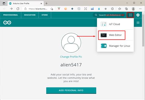 Getting started with the Arduino Web Editor