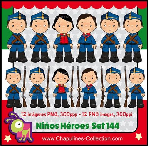 Niños Héroes clipart imágenes de cuerpo completo - Etsy México | School ...