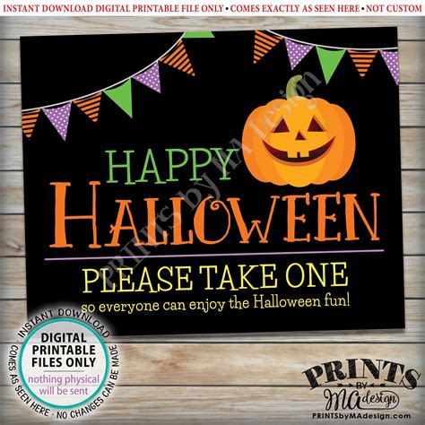 Halloween Candy Sign Printable