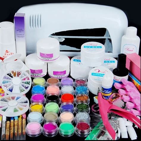 9w Uv Lamp Acrylic Nail Gel Manicure Set Nails Art Uv Gel Kits Sets ...