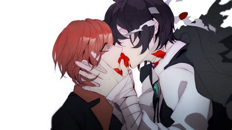 1920x1080 Bungou Stray Dogs, Chuuya Nakahara, Osamu Dazai JPG, HD ...