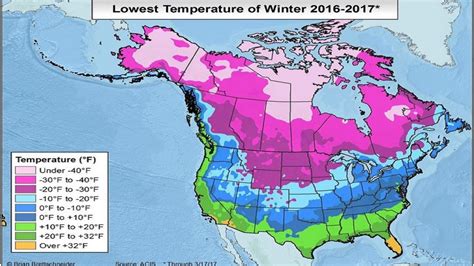 MAP: Coldest temperatures experienced over our mild winter | FOX 9 ...