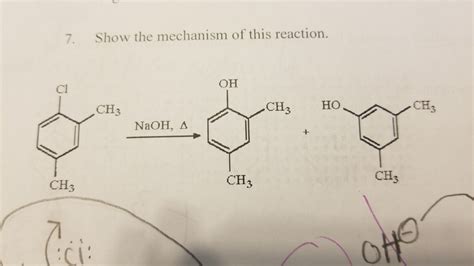 Solved 7. Show the mechanism of this reaction. Cl ?? CH3 CH3 | Chegg.com