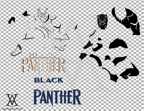 Black Panther Clipart Silhouette Vector. INSTANT DOWNLOAD | Etsy