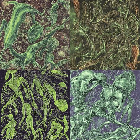 Scans from an alien biology textbook | Stable Diffusion