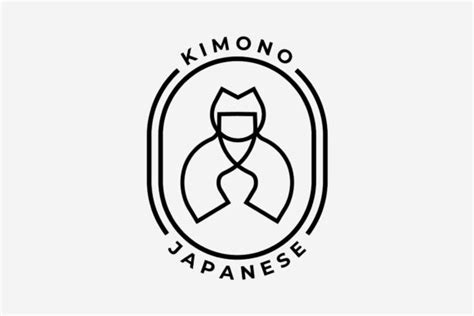 Minimalist Emblem Japanese Kimono Logo Graphic by PyruosID · Creative ...