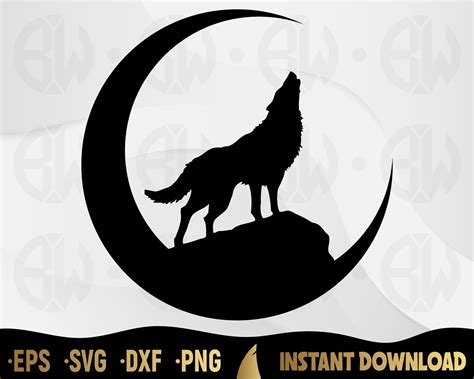 Wolf Howling in A Moon Svg Howling Wolf Svg Wildlife Svg - Etsy