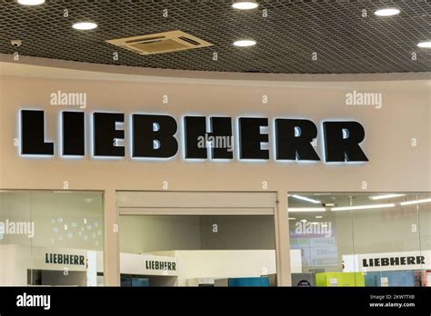 Tyumen, Russia-October 01, 2022: Liebherr logo, Liebherr refrigerators ...