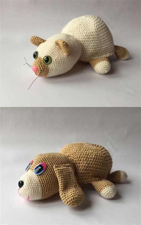 Free Crochet Pattern for a Flippable cat-dog Toy ⋆ Crochet Kingdom