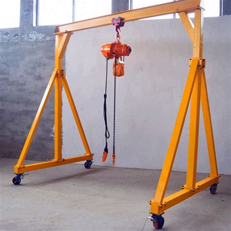 A Frame Span 7m Mobile Gantry Crane Portable Gantry Hoist 3.5 Ton