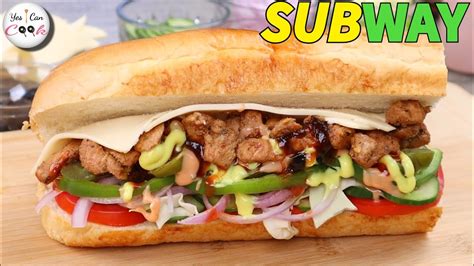 How To Make Subway Sandwich at Home ️ Fajita Sandwich by (YES I CAN ...