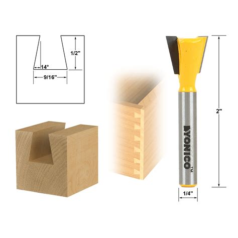 Joinery :: Dovetail :: 14° X 9/16" Dovetail Router Bit - 1/4" Shank ...