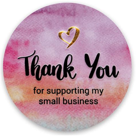 Modern 5th - Thank You for Supporting My Small Business Sticker Labels