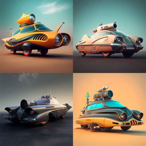 Retro-futuristic 1950s atompunk car by Jesse220 on DeviantArt