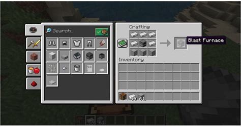 Minecraft Blast Furnace Crafting Recipe | MockupsCreative.com