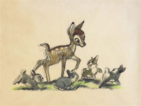 Bambi Art | Bambi art, Disney drawings, Disney art