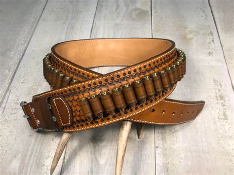 MADE IN CANADA Leather Cartridge Belt / Cowboy Western *Free Shipping ...