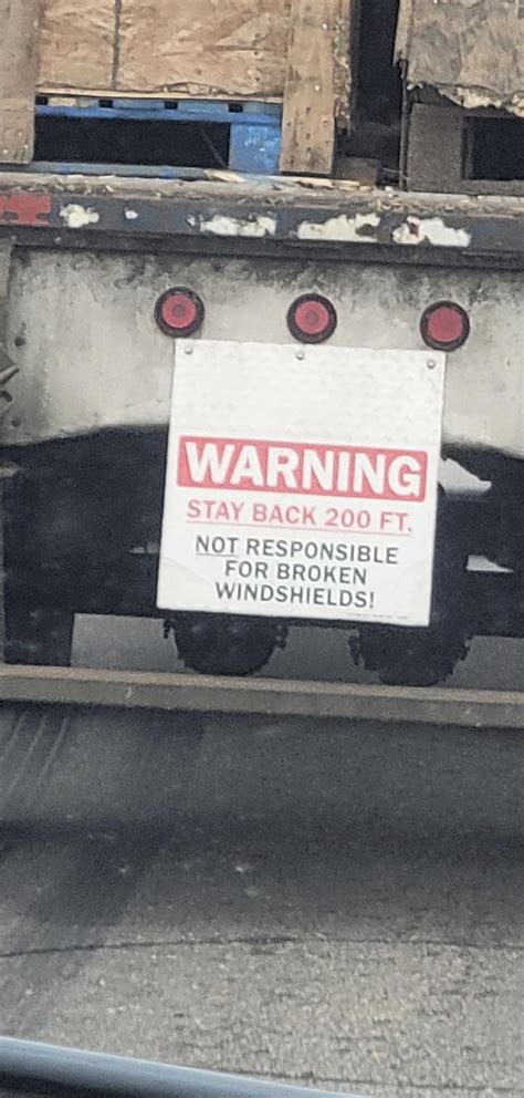 Sign on back of truck : r/funnysigns