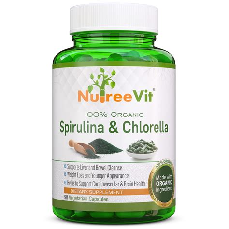 PURE ORGANIC SPIRULINA & CHLORELLA EXTRACT CAPSULES (500mg) - Walmart.com