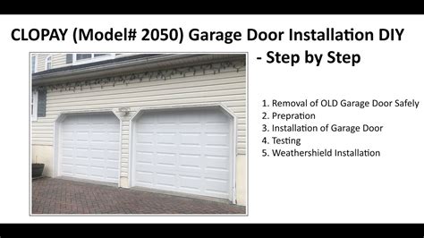 DIY Garage Door (CLOPAY 2050) Installation - Step by Step - YouTube