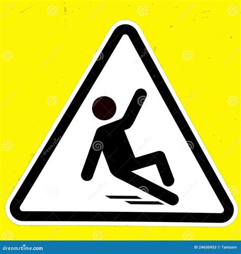 Wet Floor Sign. Safety Yellow Slippery Floor Warning Icon Vector ...